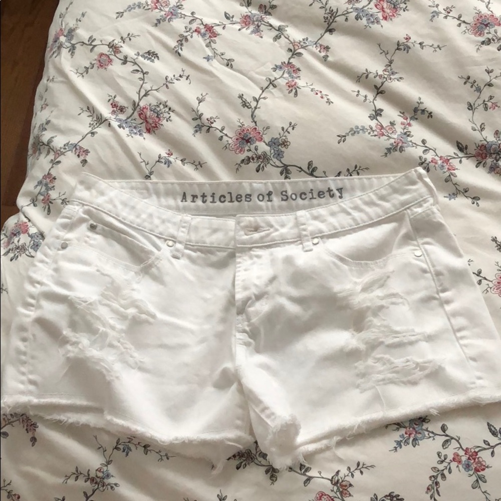 Articles of Society White Shorts